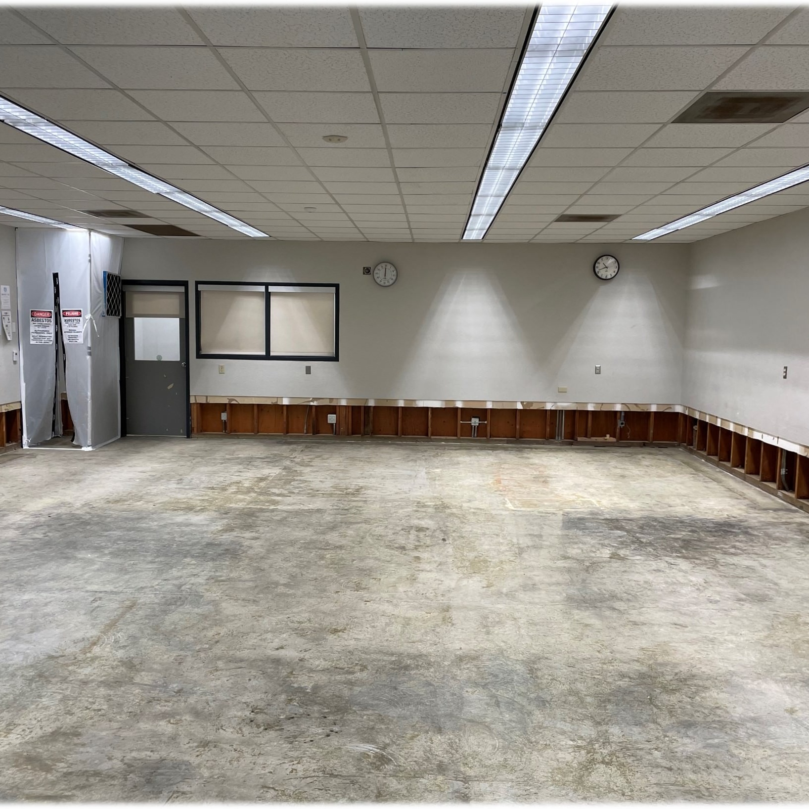 Reedley college lecture room before construction