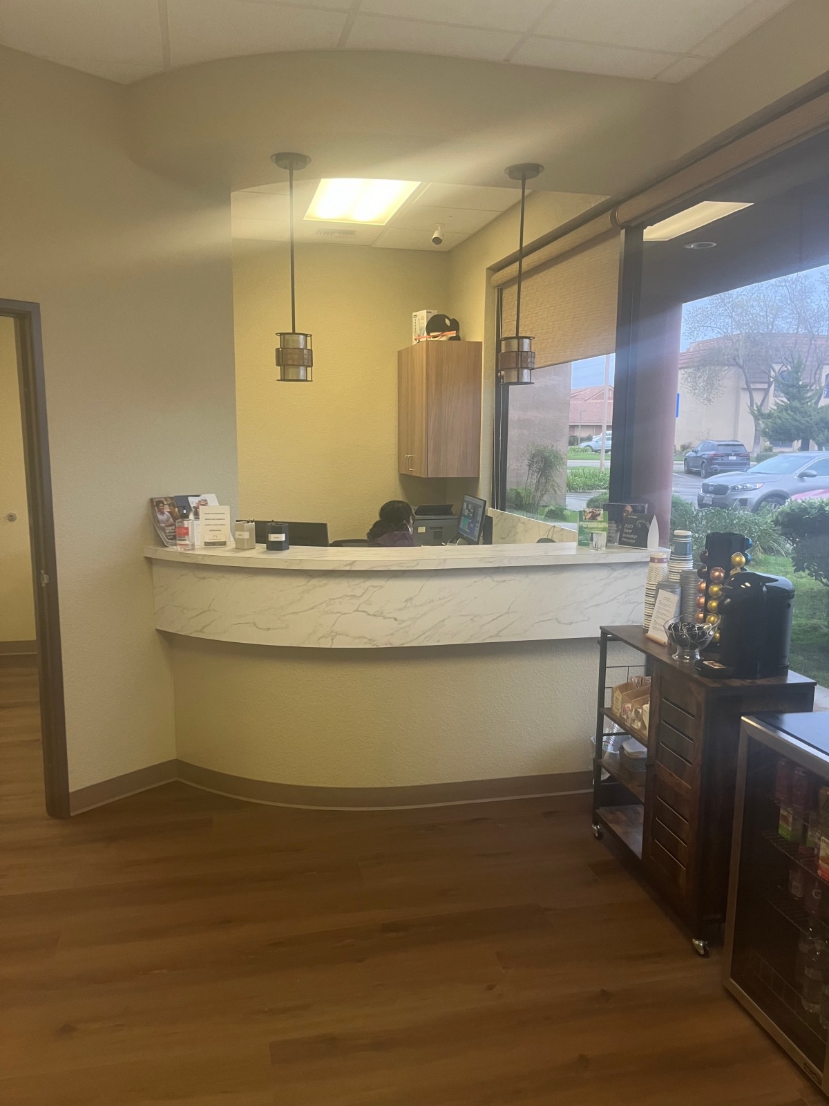 Dental office front desk completed by Dry Creek Construction - lightbox